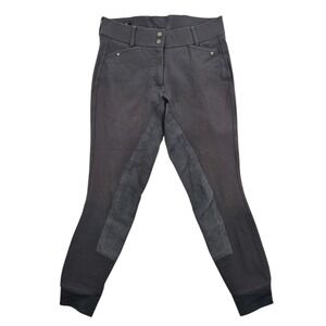 Ariat Womens Grey Full Seat Equestrian Riding Breeches Pants Size 24R